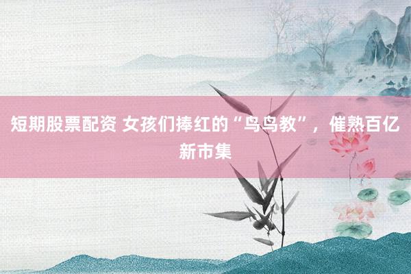 短期股票配资 女孩们捧红的“鸟鸟教”，催熟百亿新市集